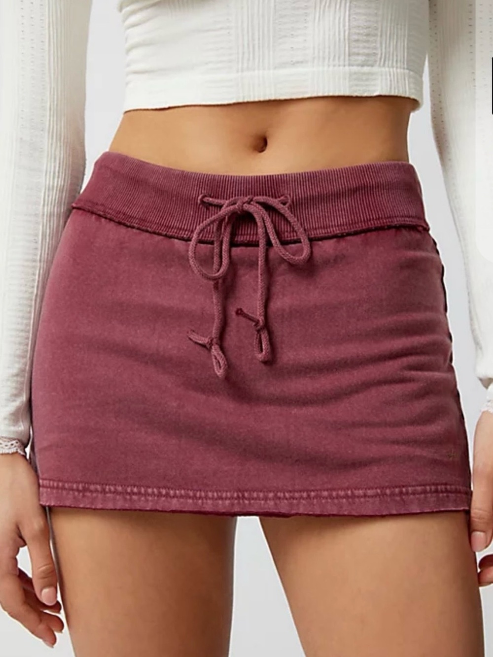 Women’s Out From Under Urban Outfitters Drawstring Mini Skirt Skort in Mauve NWT